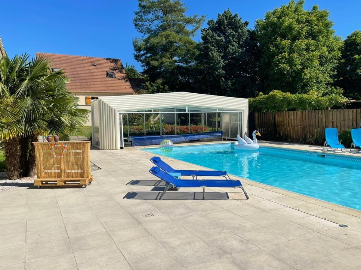 L'Annexe- Guest House Avec Piscine Studio Avec Coin Chambre Rosny-sur-Seine Exterior foto
